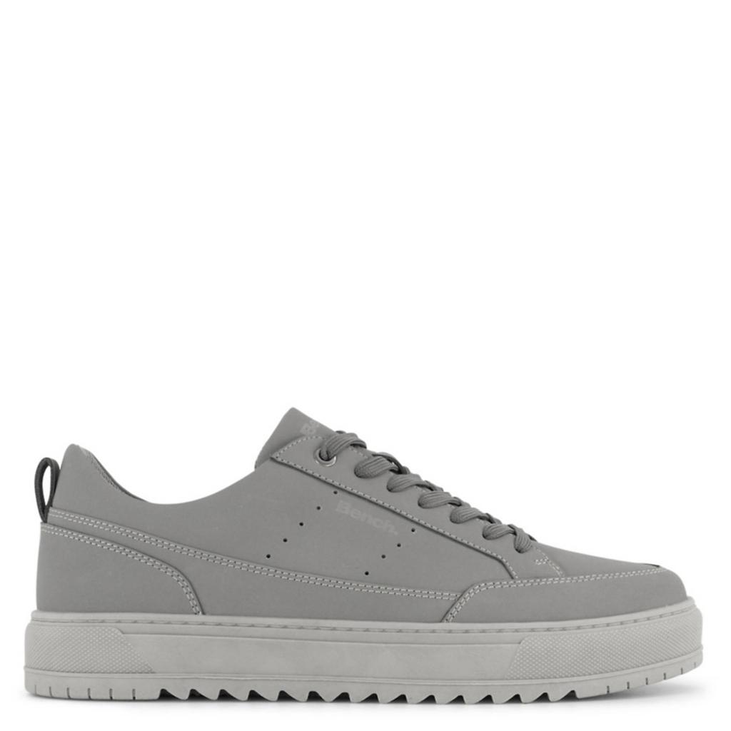 Grijze heren Bench sneakers van synthetisch/imitatie leer/textiel met veters