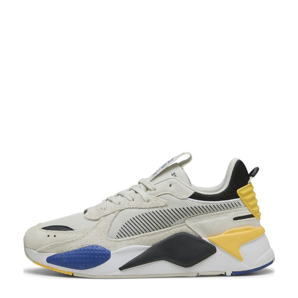 Lichtgrijs, grijs en gele unisex Puma RS-X Heritage sneakers van mesh-pu/voering: mesh/voetbed: eva met veters