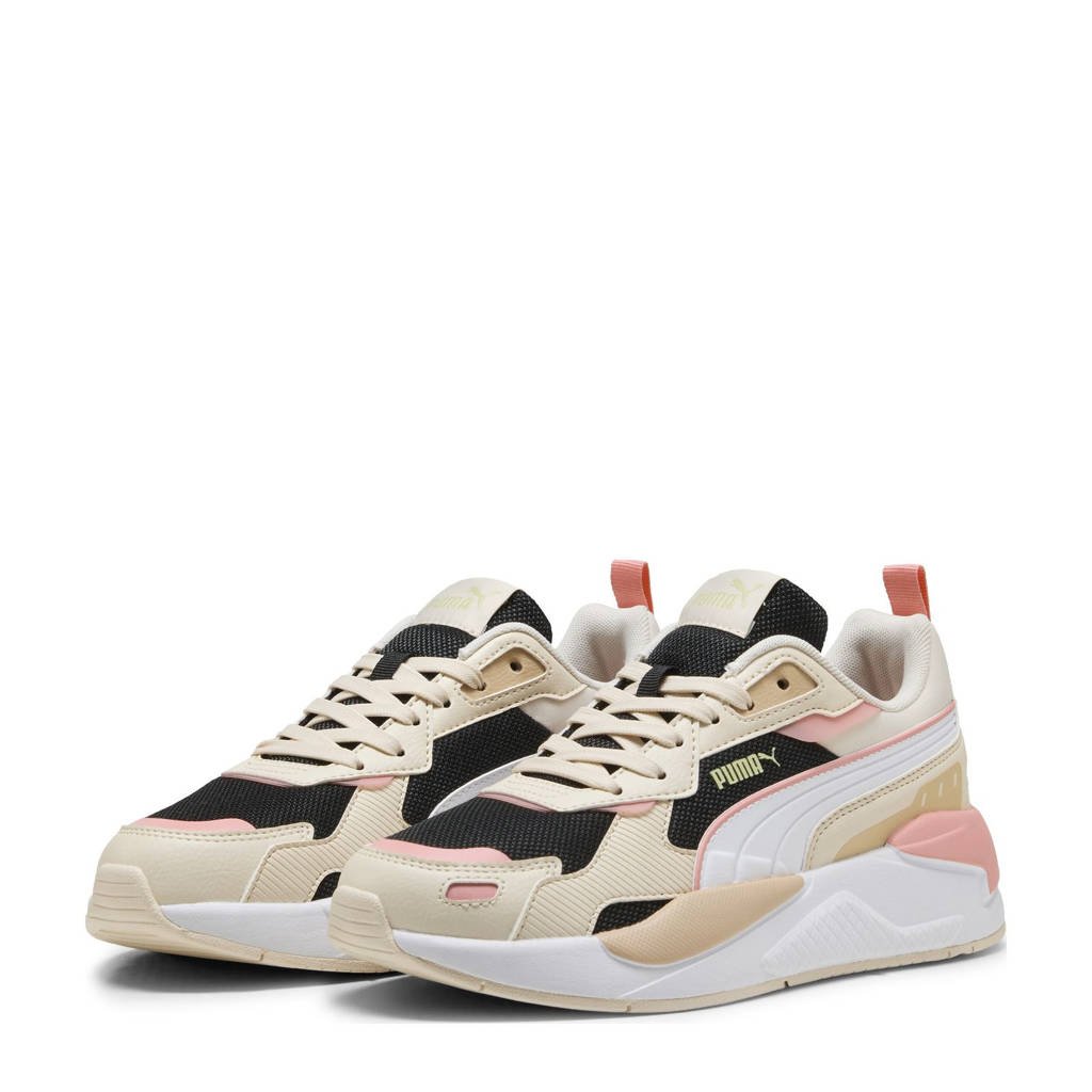 Puma X-Ray sneakers beige/zwart/roze wehkamp