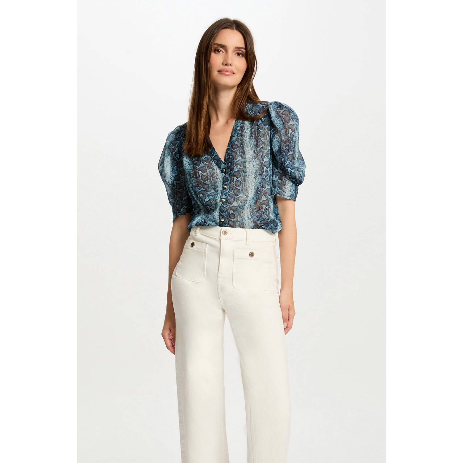 Morgan blouse blauw