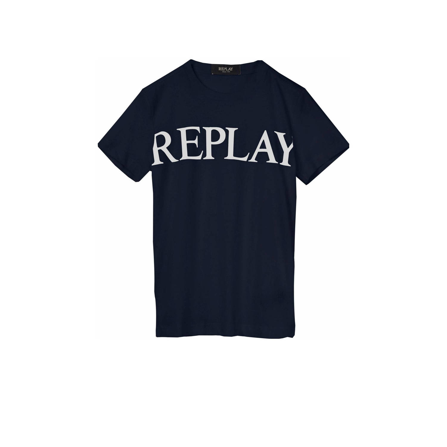 REPLAY T-shirt donkerblauw