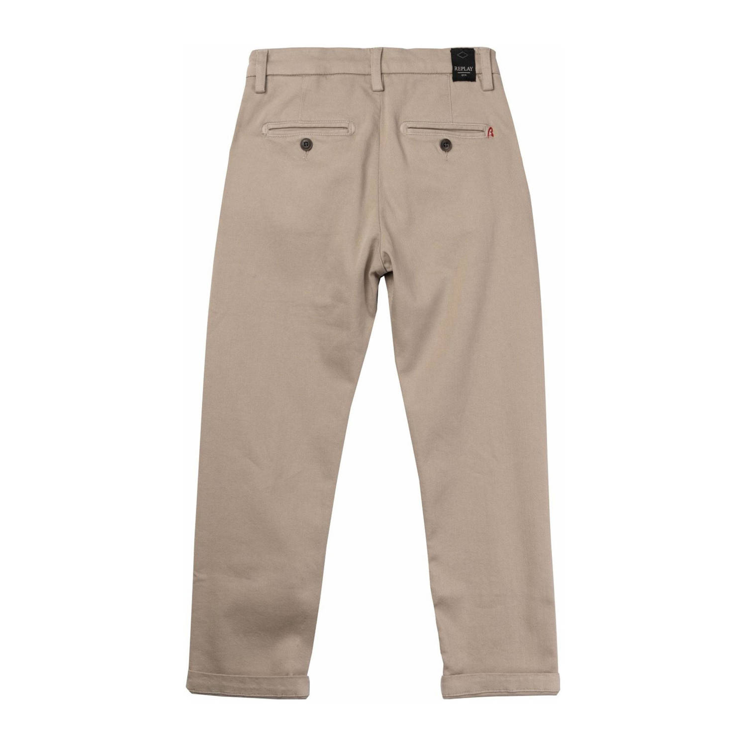 REPLAY casual broek beige