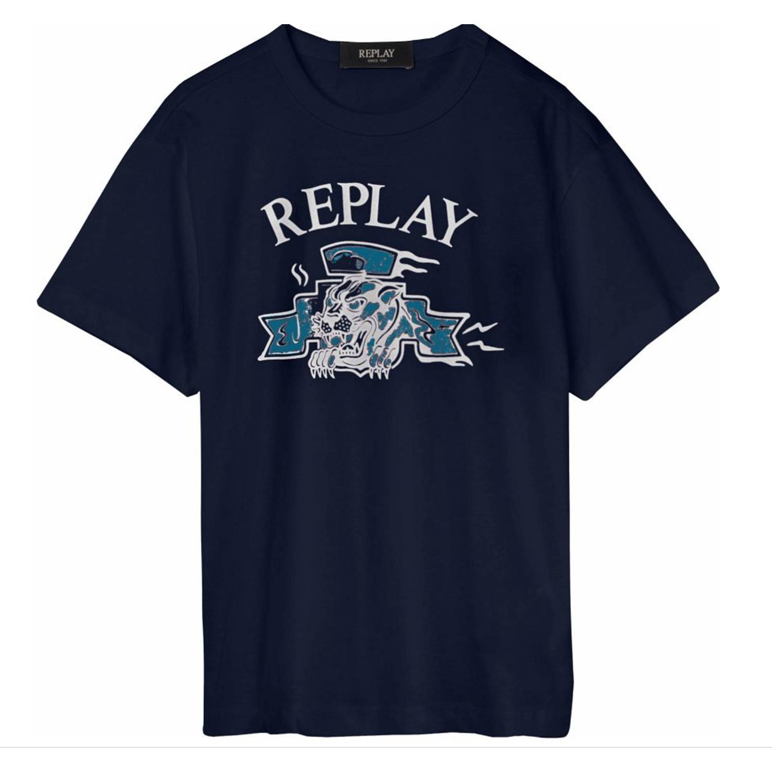 REPLAY T-shirt blauw