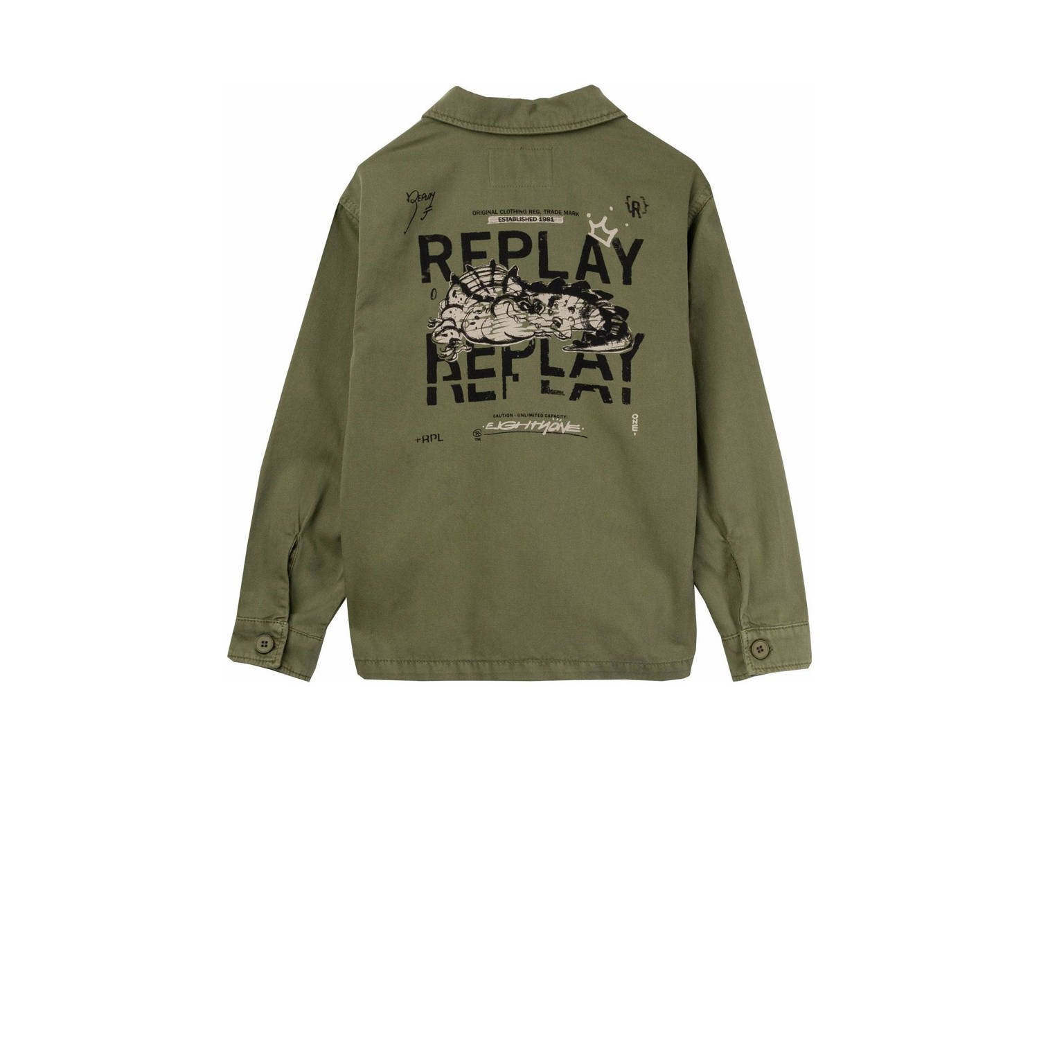 REPLAY longsleeve groen