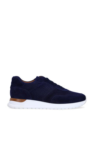 suède sneakers donkerblauw