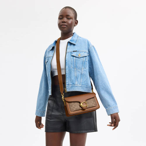 Coach leren schoudertas Tabby 26 cognac afbeelding