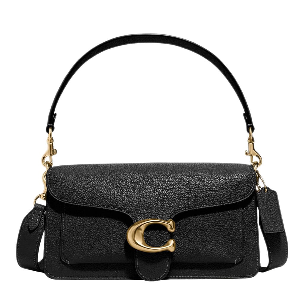 Coach leren schoudertas Tabby 26 zwart