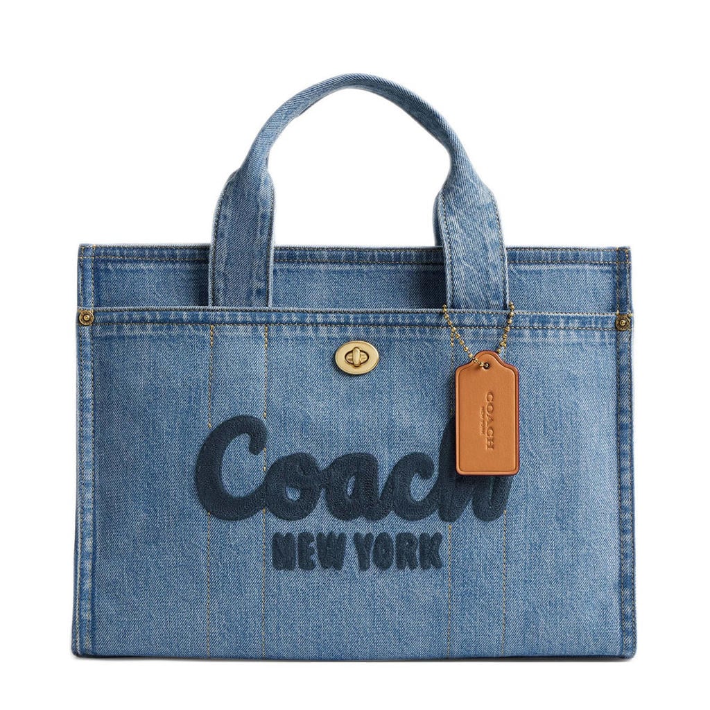 Coach denim shopper Cargo Tote blauw