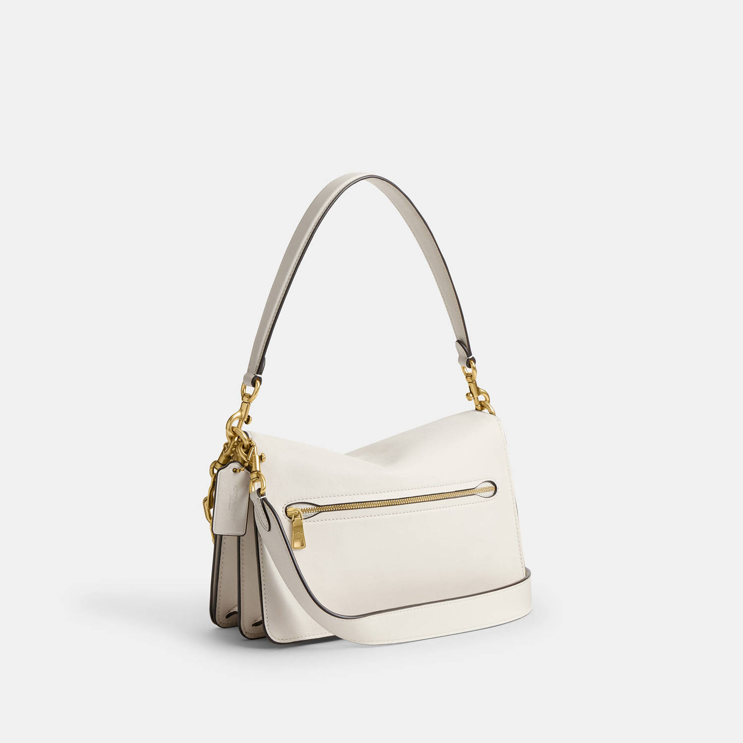 Coach leren schoudertas Chain Tabby ecru