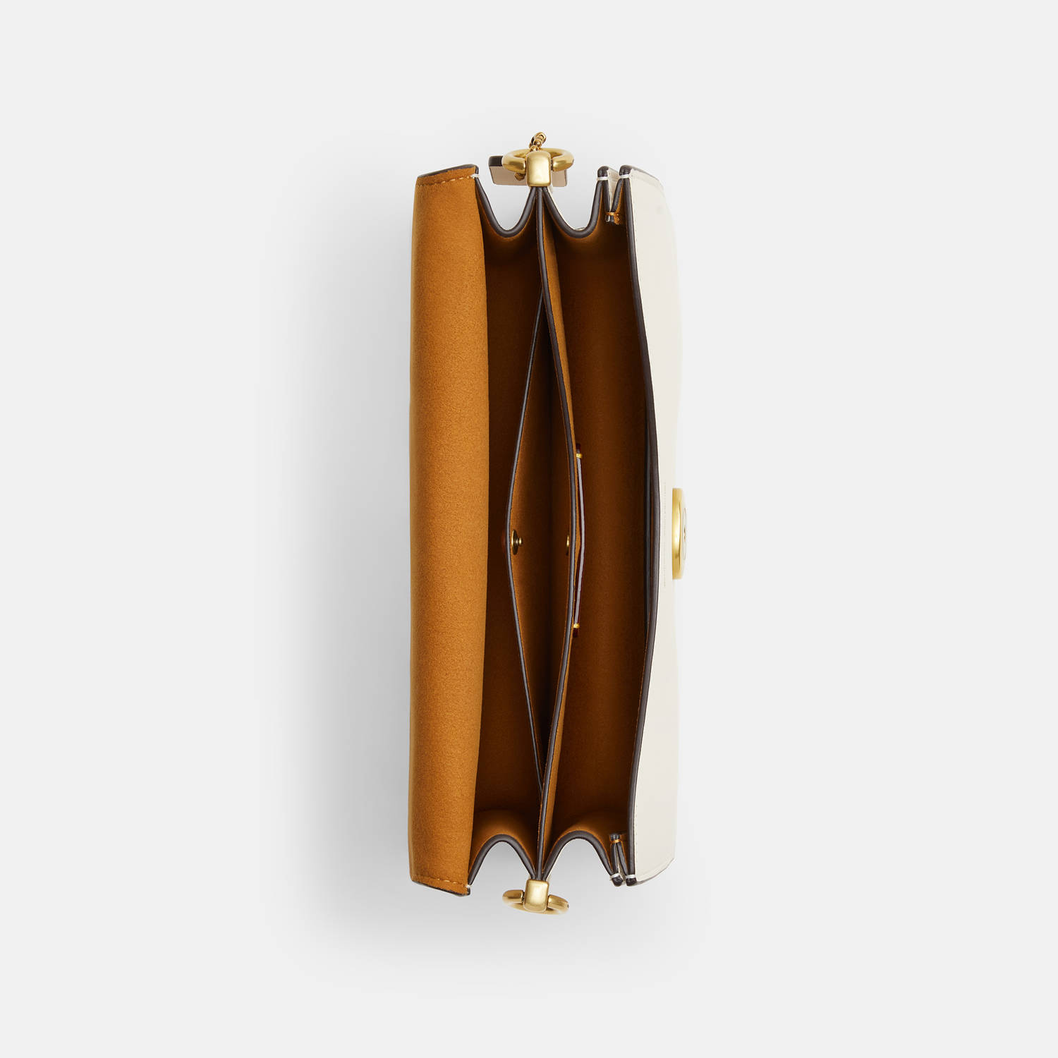 Coach leren schoudertas Chain Tabby ecru