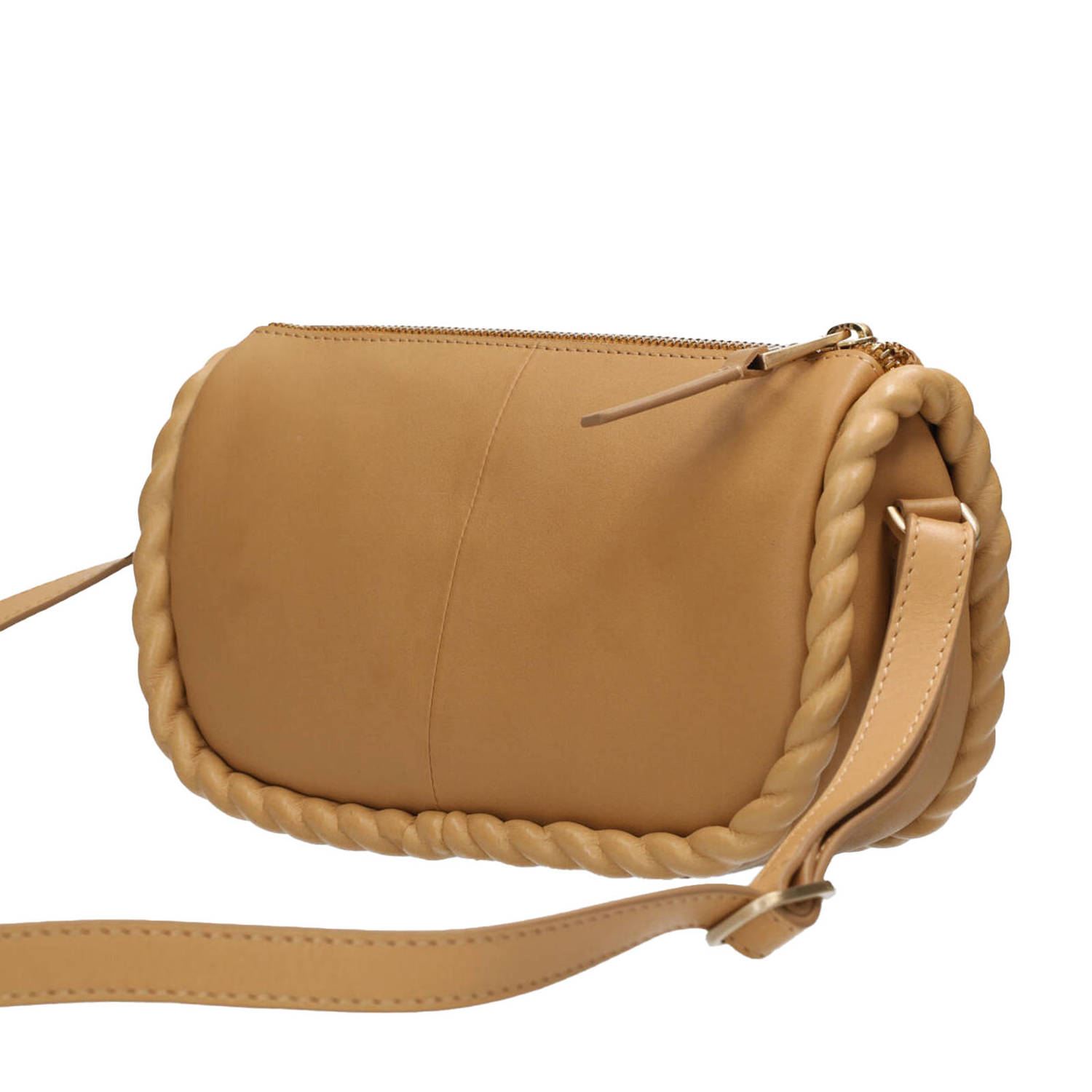 Fred de la Bretoniere leren crossbody tas ADAGIO cognac