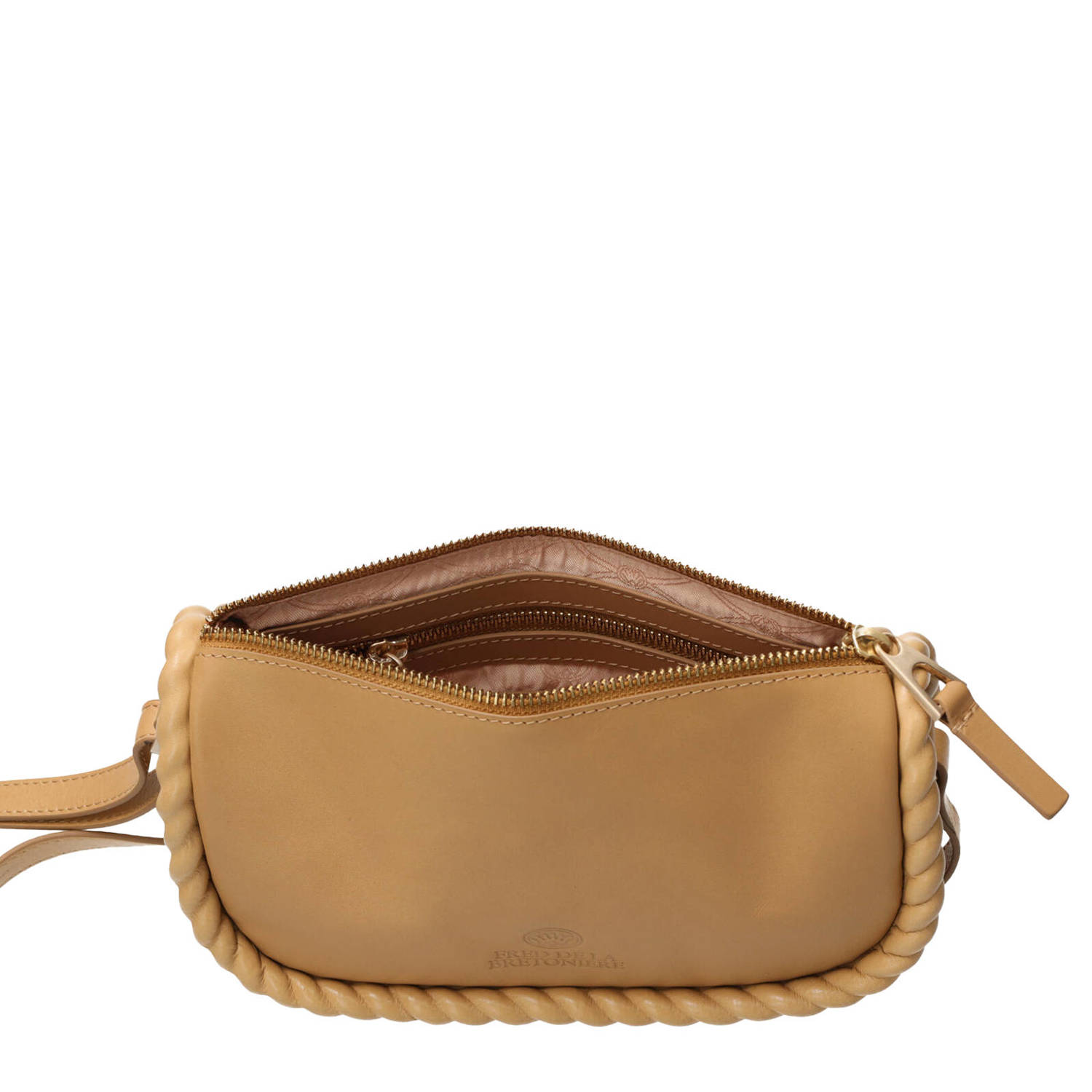 Fred de la Bretoniere leren crossbody tas ADAGIO cognac