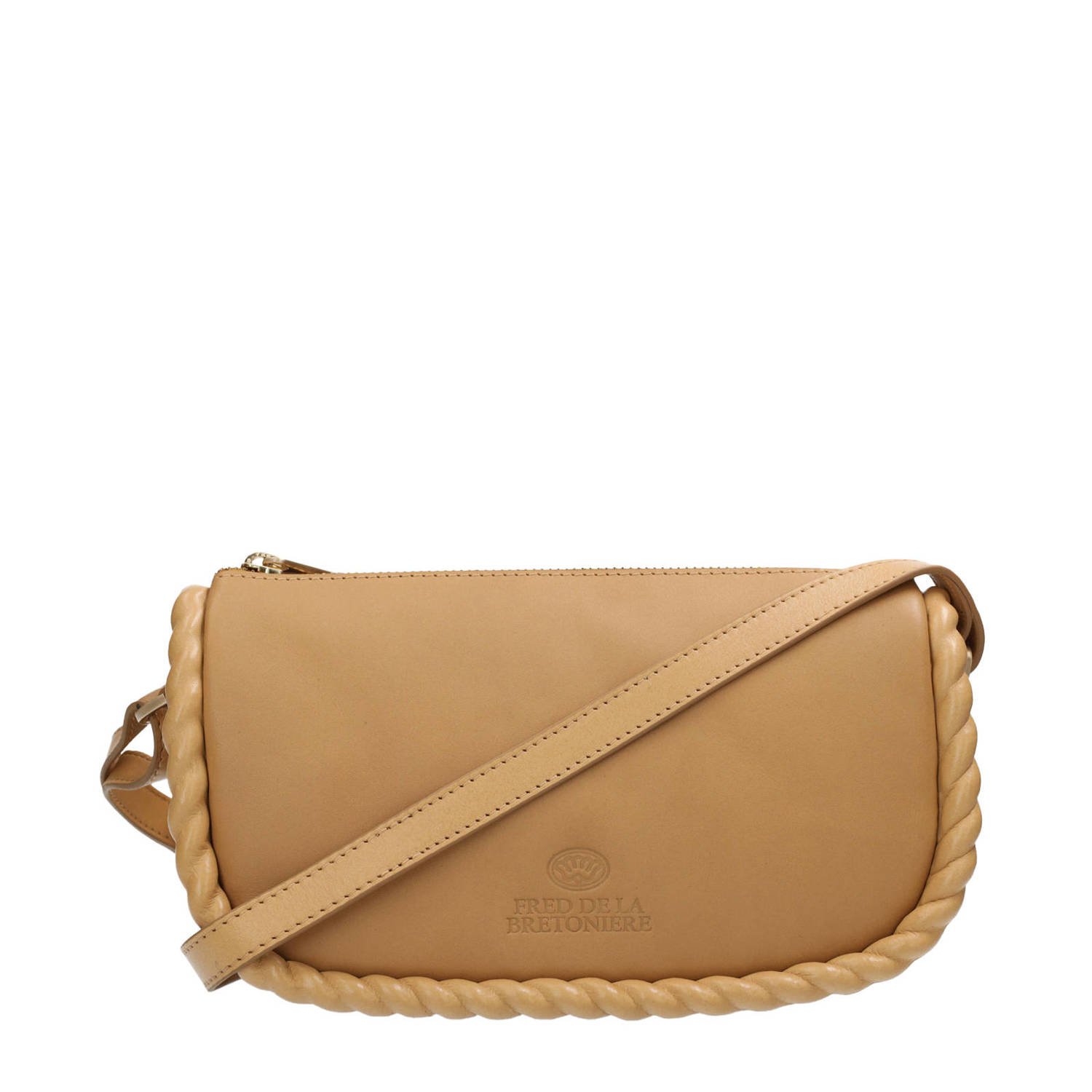 Fred de la Bretoniere leren crossbody tas ADAGIO cognac