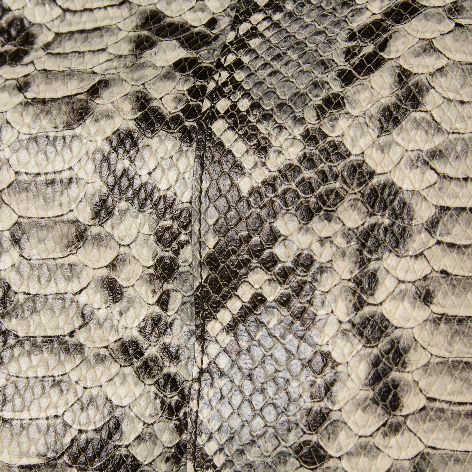 Fred de la Bretoniere leren crossbody tas met slangenprint LINDI beige