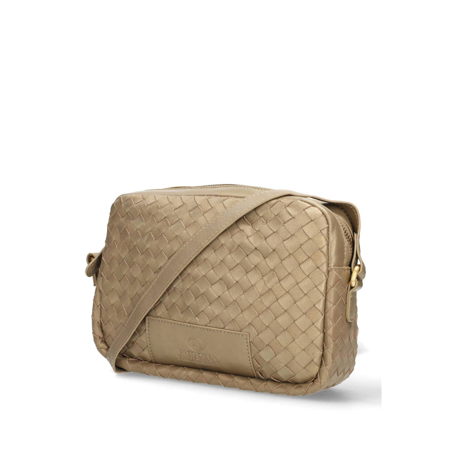 Fred de la Bretoniere leren crossbody tas RANIA goudkleurig