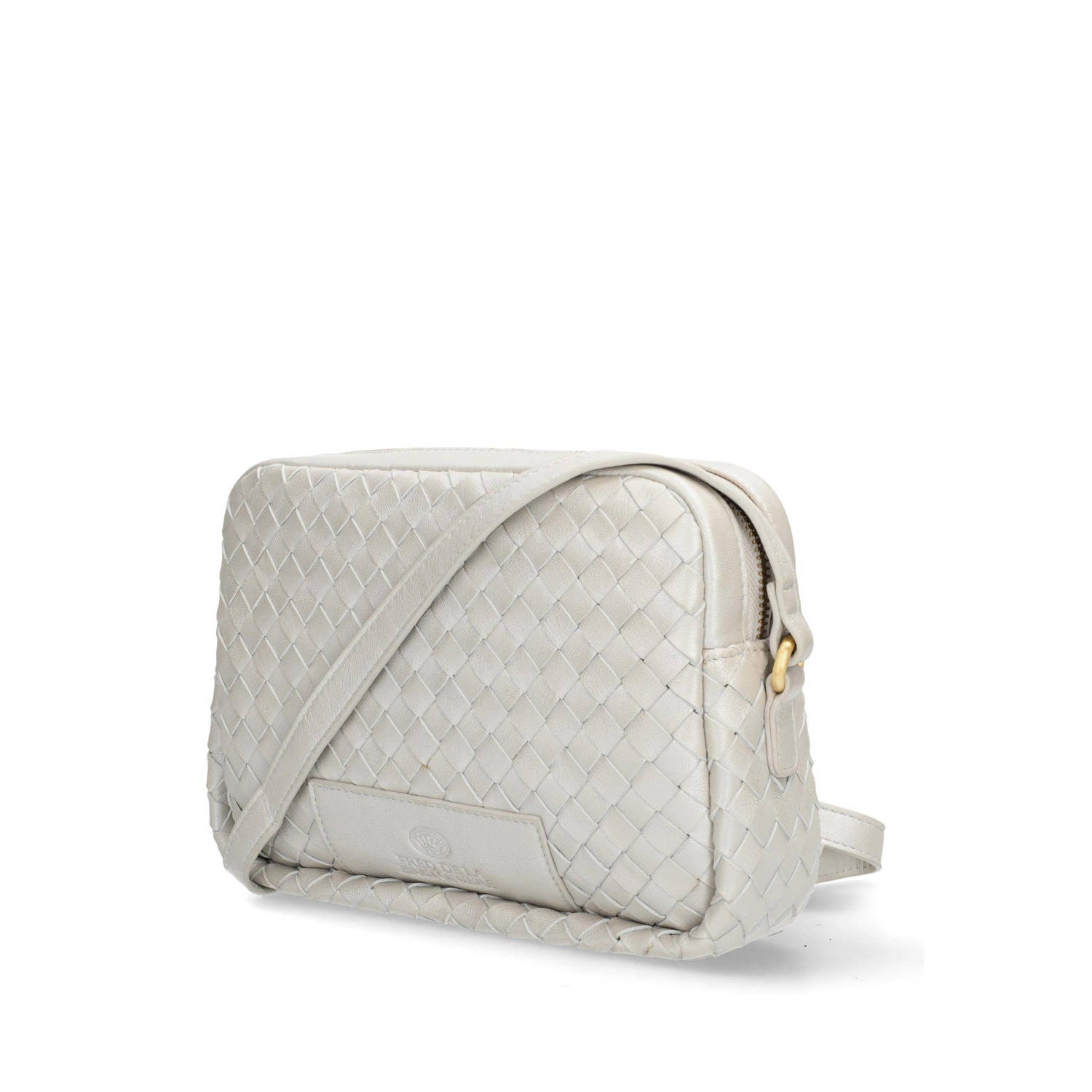 Fred de la Bretoniere leren crossbody tas RANIA zilverkleurig
