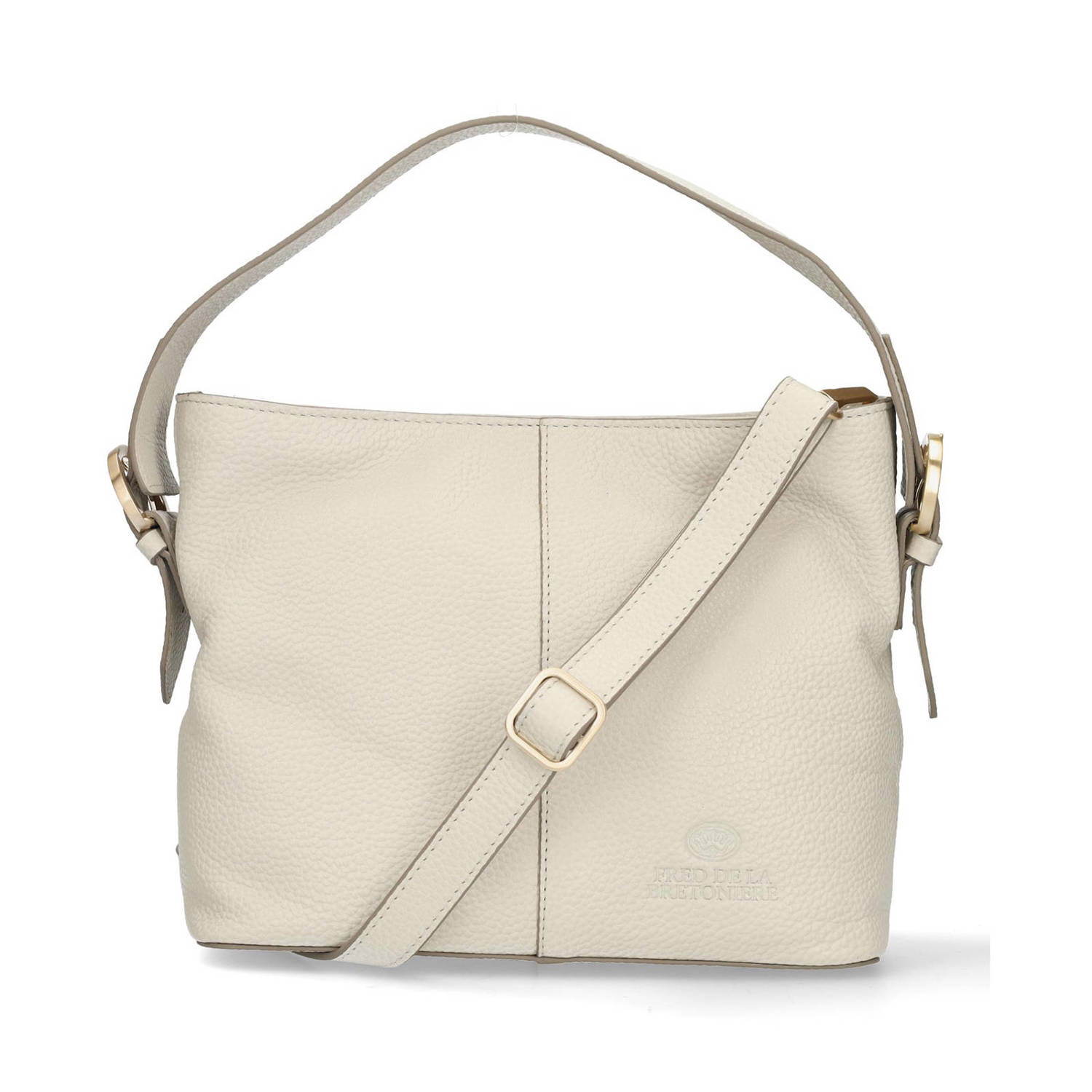 Fred de la Bretoniere leren crossbody tas LINDI ecru