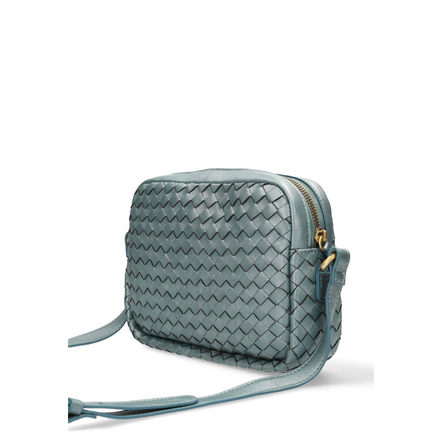Fred de la Bretoniere leren crossbody tas RANIA blauw