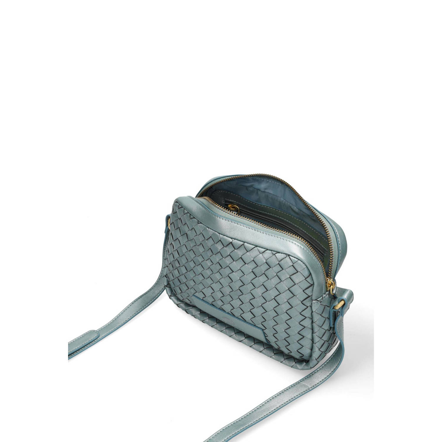 Fred de la Bretoniere leren crossbody tas RANIA blauw