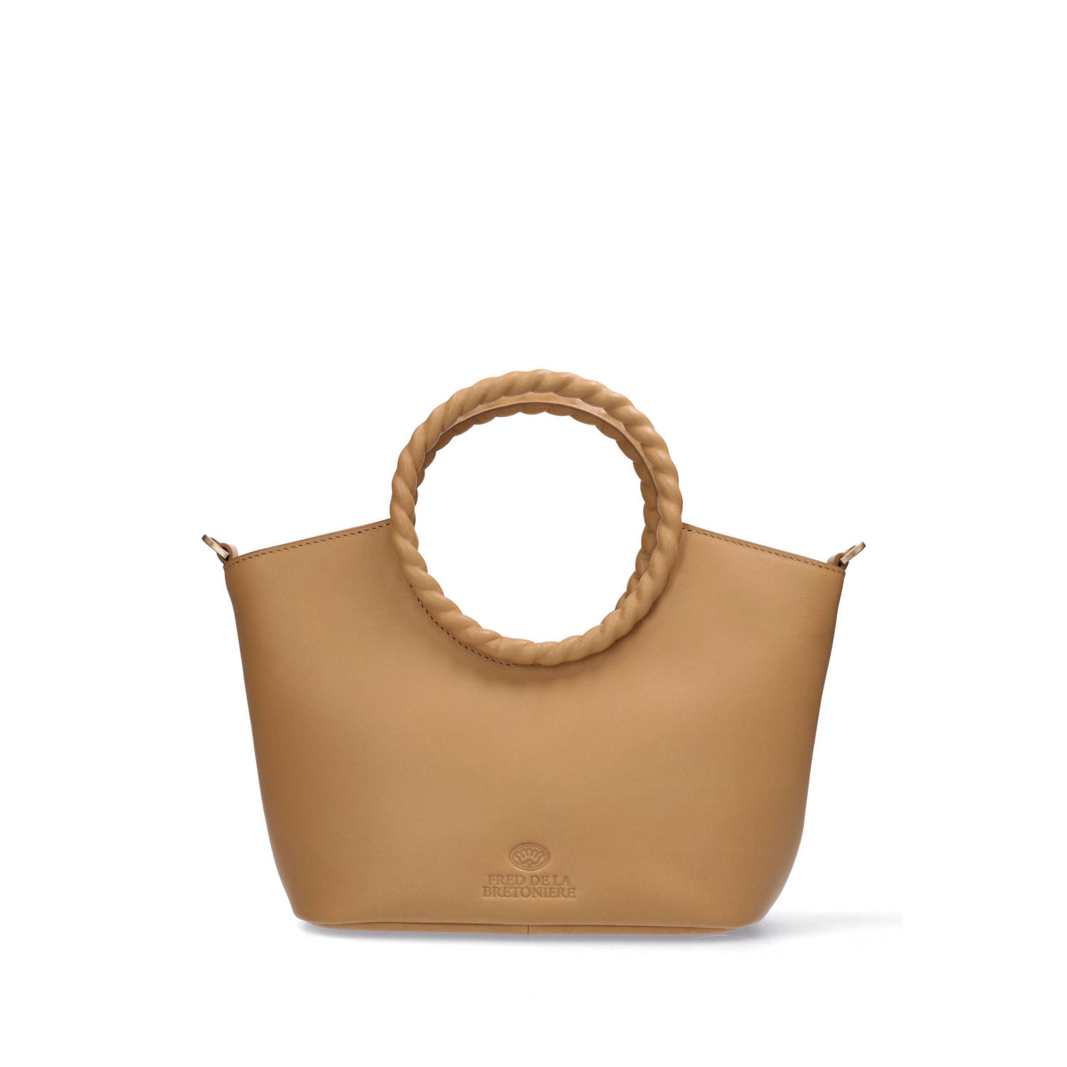 Fred de la Bretoniere leren handtas ADONIA beige