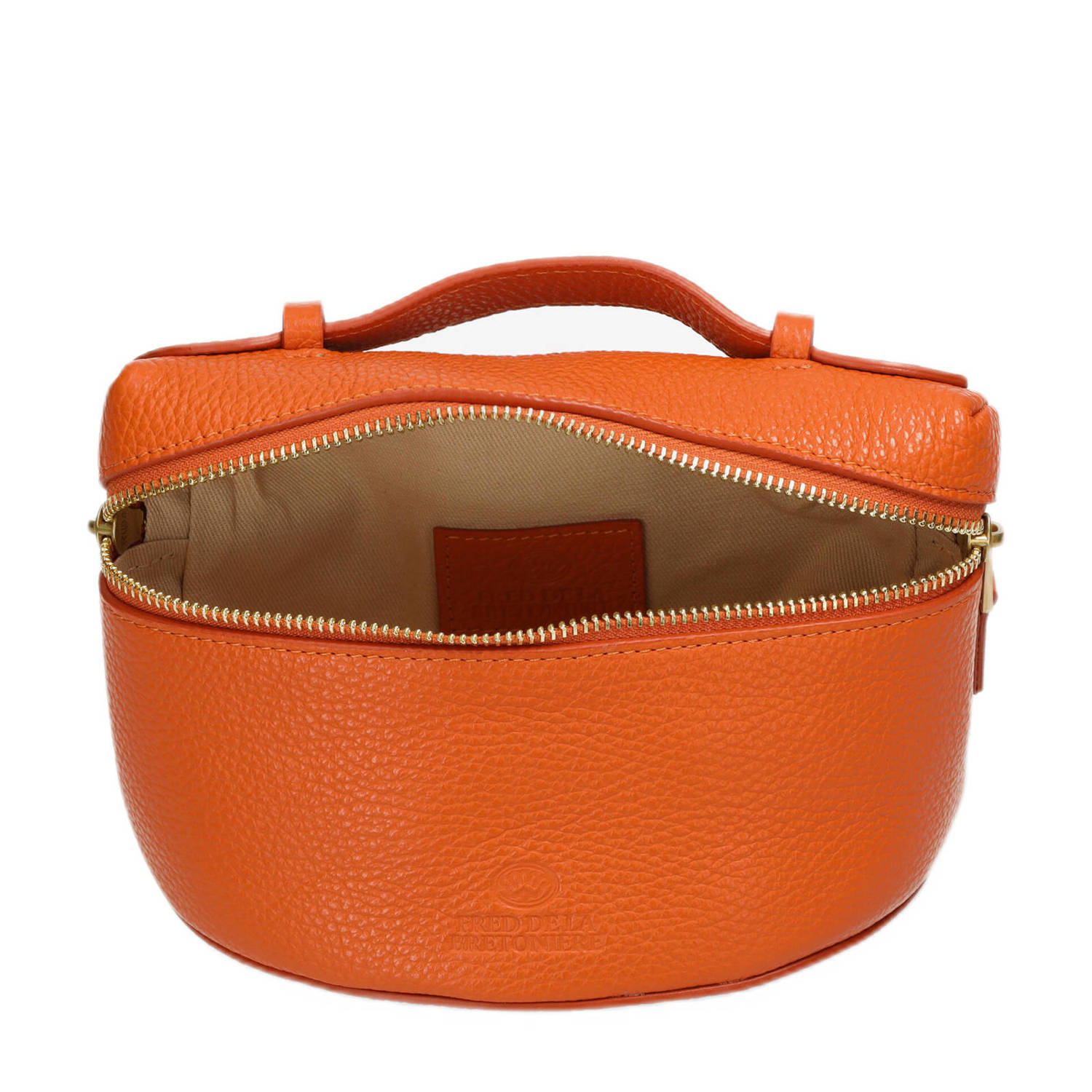 Fred de la Bretoniere leren crossbody tas LORI oranje