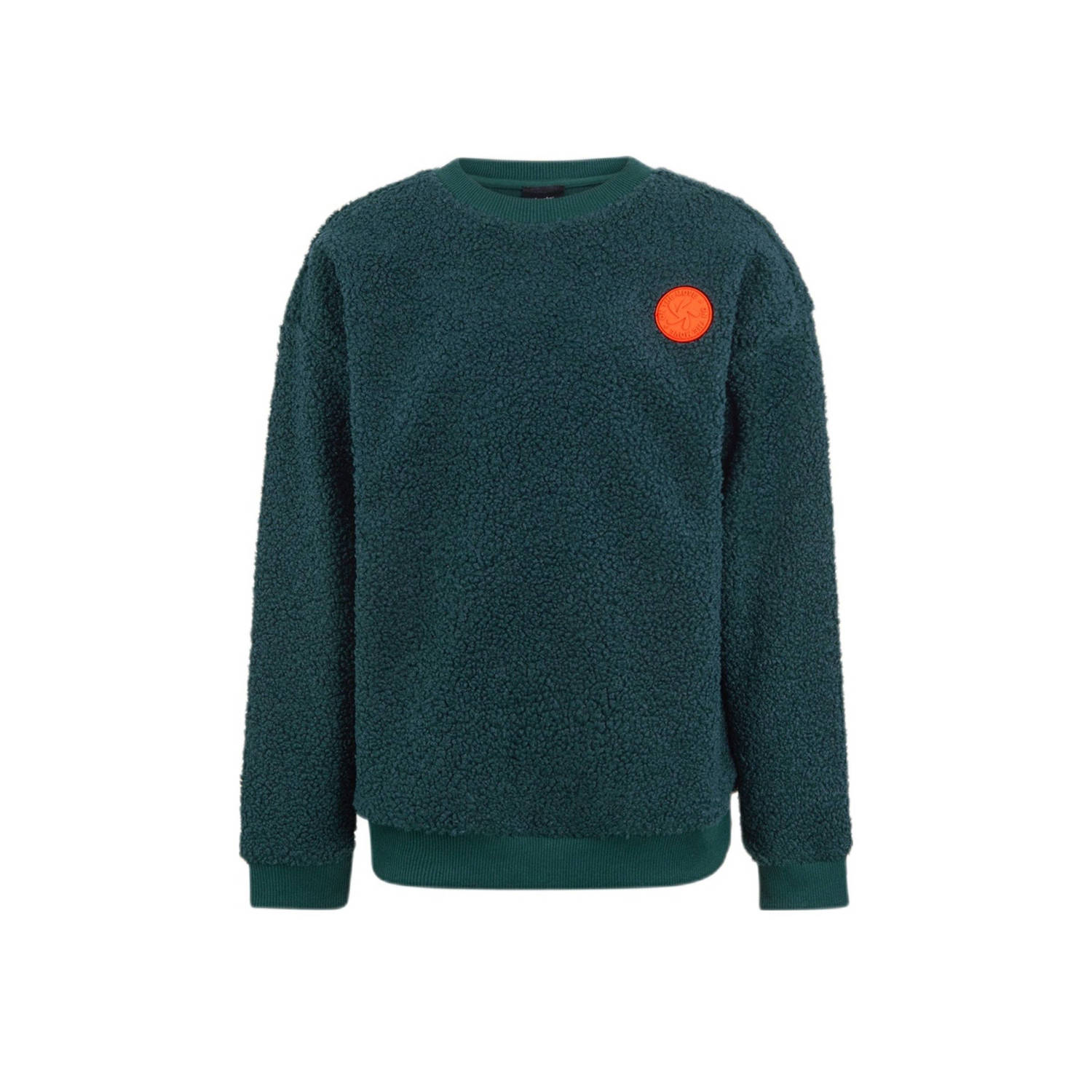 Shoeby teddy sweater donkergroen