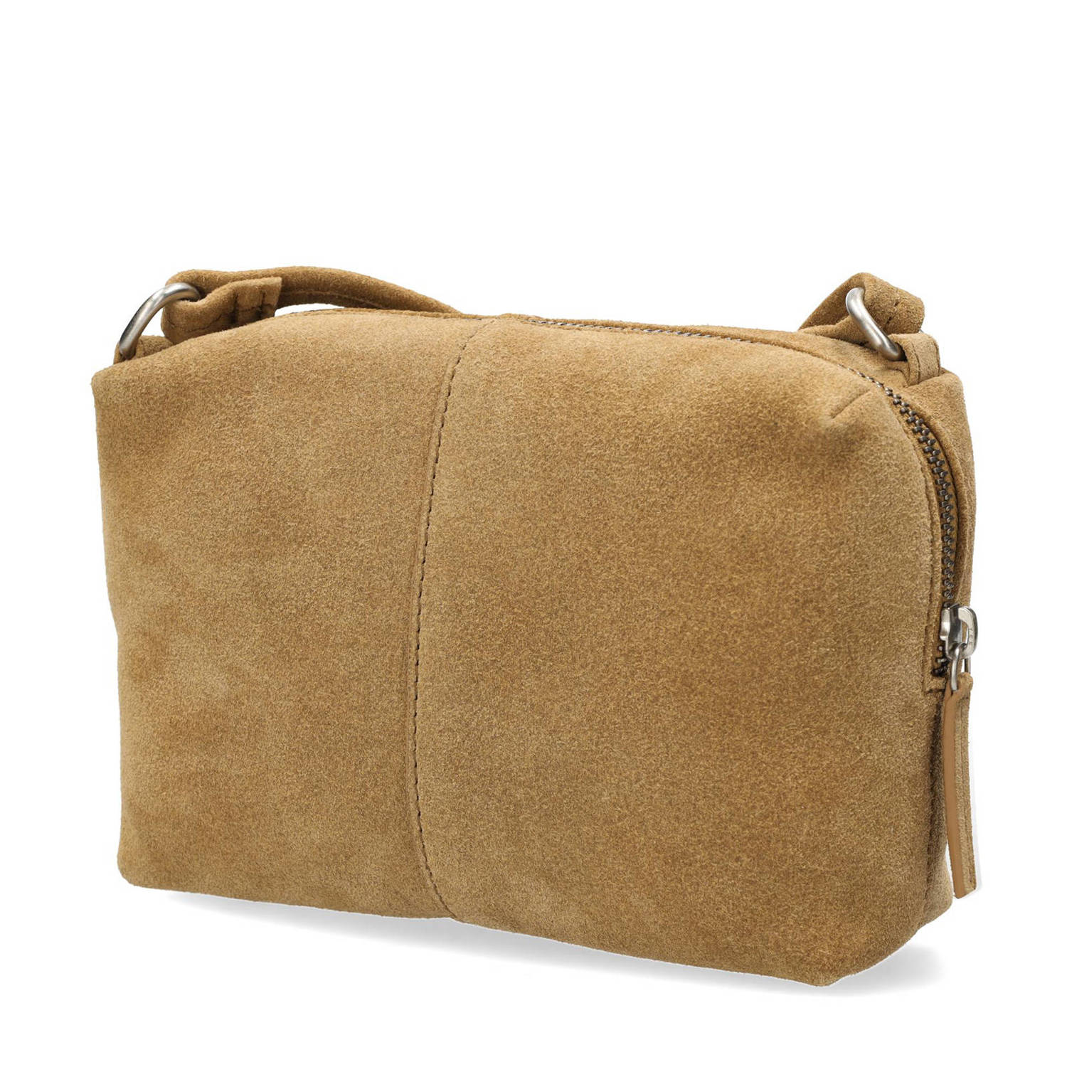 Shabbies Amsterdam suede crossbody tas SAAR cognac