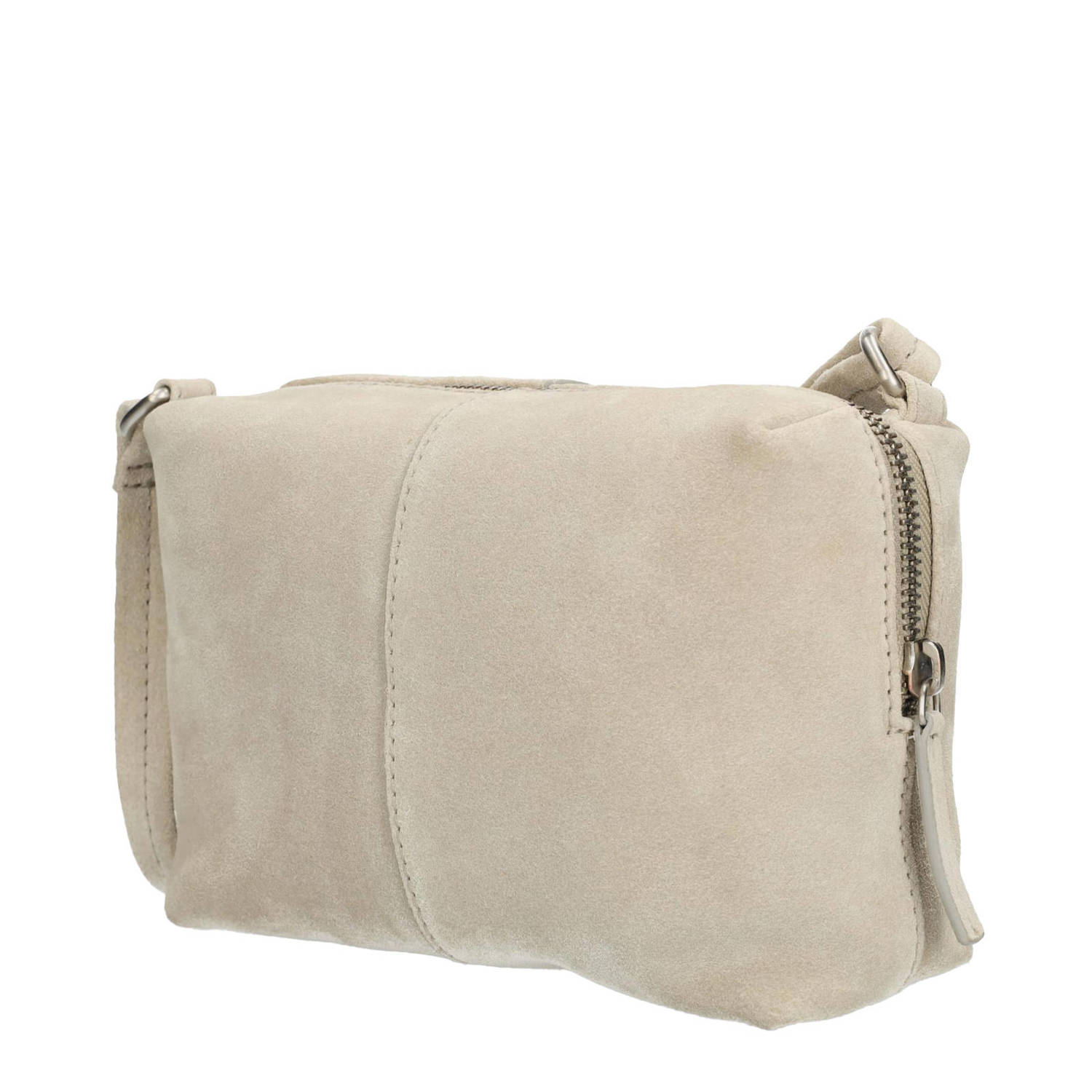 Shabbies Amsterdam suede crossbody tas SAAR zand