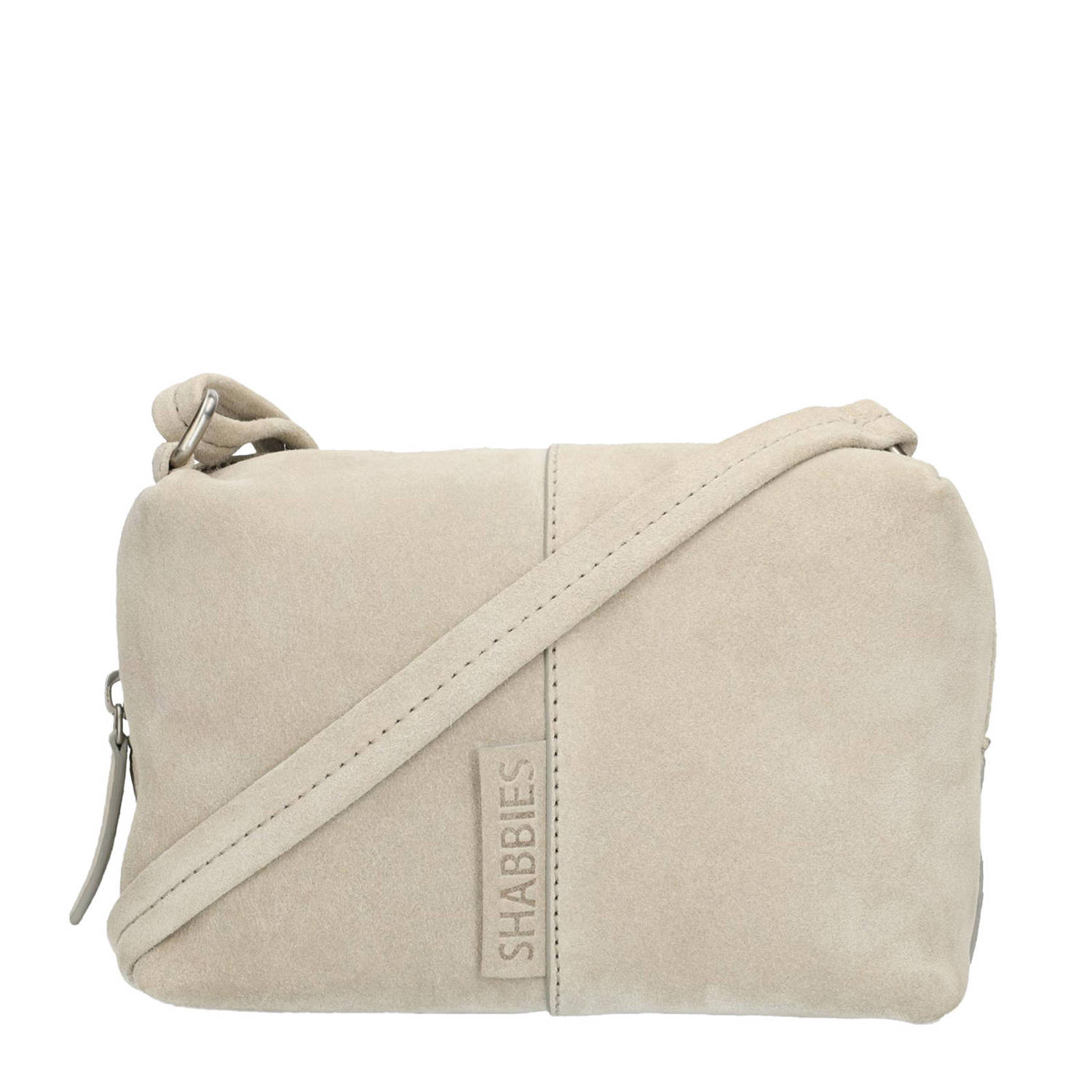 Shabbies Amsterdam suede crossbody tas SAAR zand
