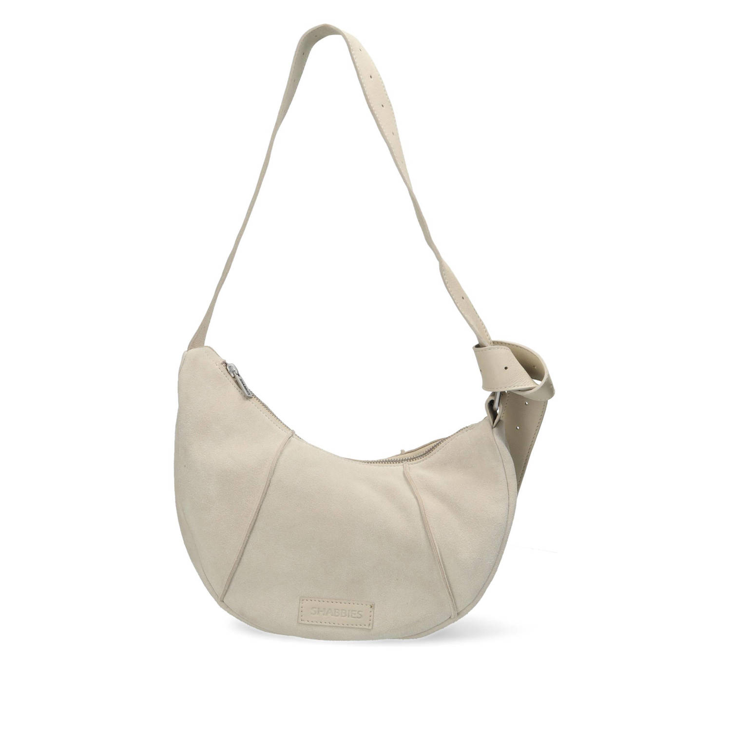 Shabbies Amsterdam suede schoudertas PLATAMINI zand