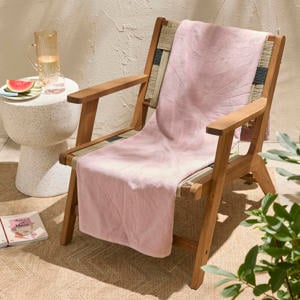 strandlaken Shell - roze (velours) (180x100 cm)