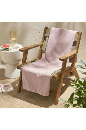 strandlaken Shell - roze (velours) (180x100 cm)