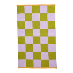 strandlaken Check (lila/groen) (180x100 cm)