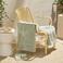 BEACHWAVE strandlaken Shell - mintgroen (velours) (180x100 cm)