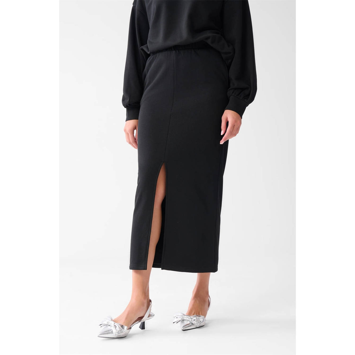 Shoeby midi rok zwart