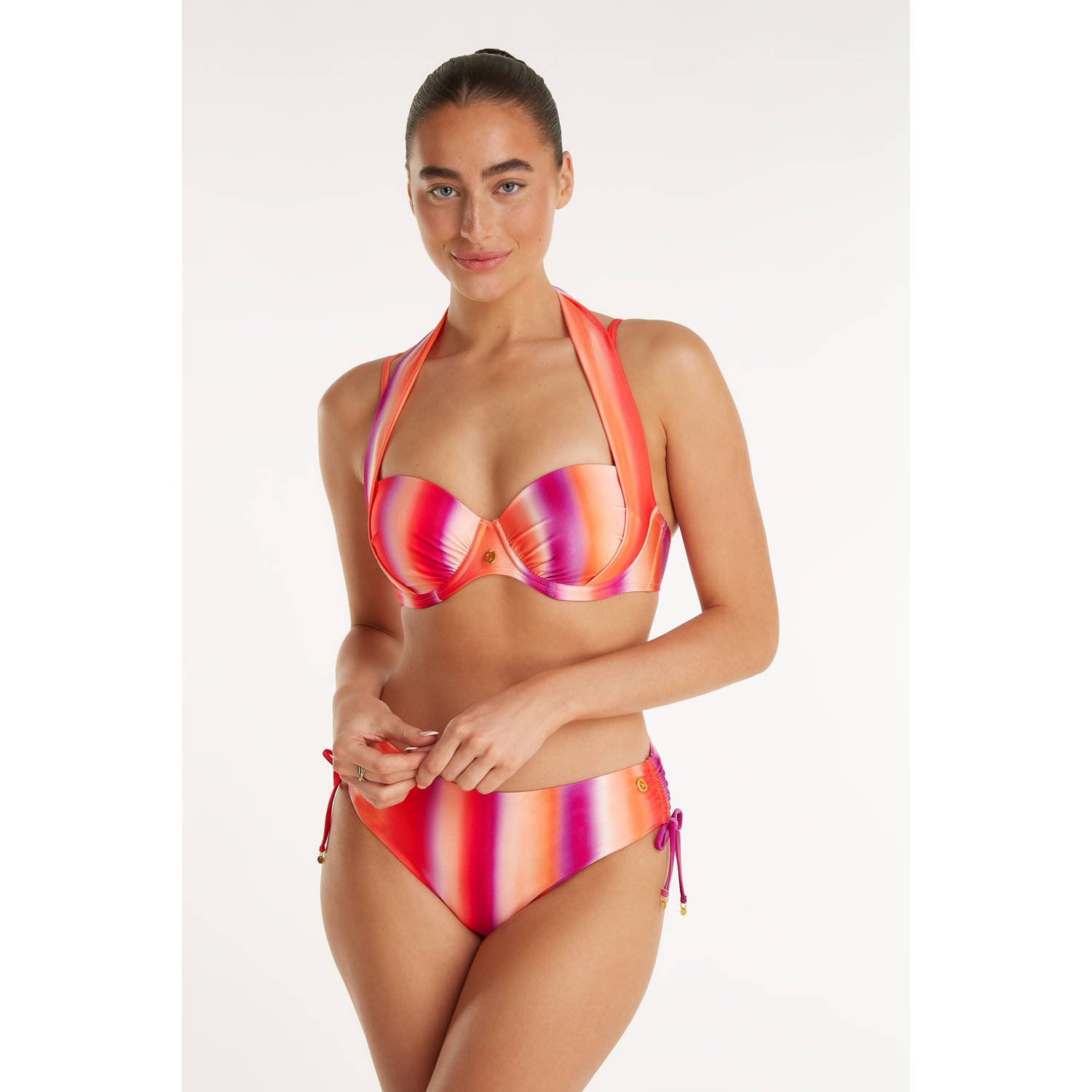 Ten Cate Beach TC WOW high waist bikinibroekje roze rood paars