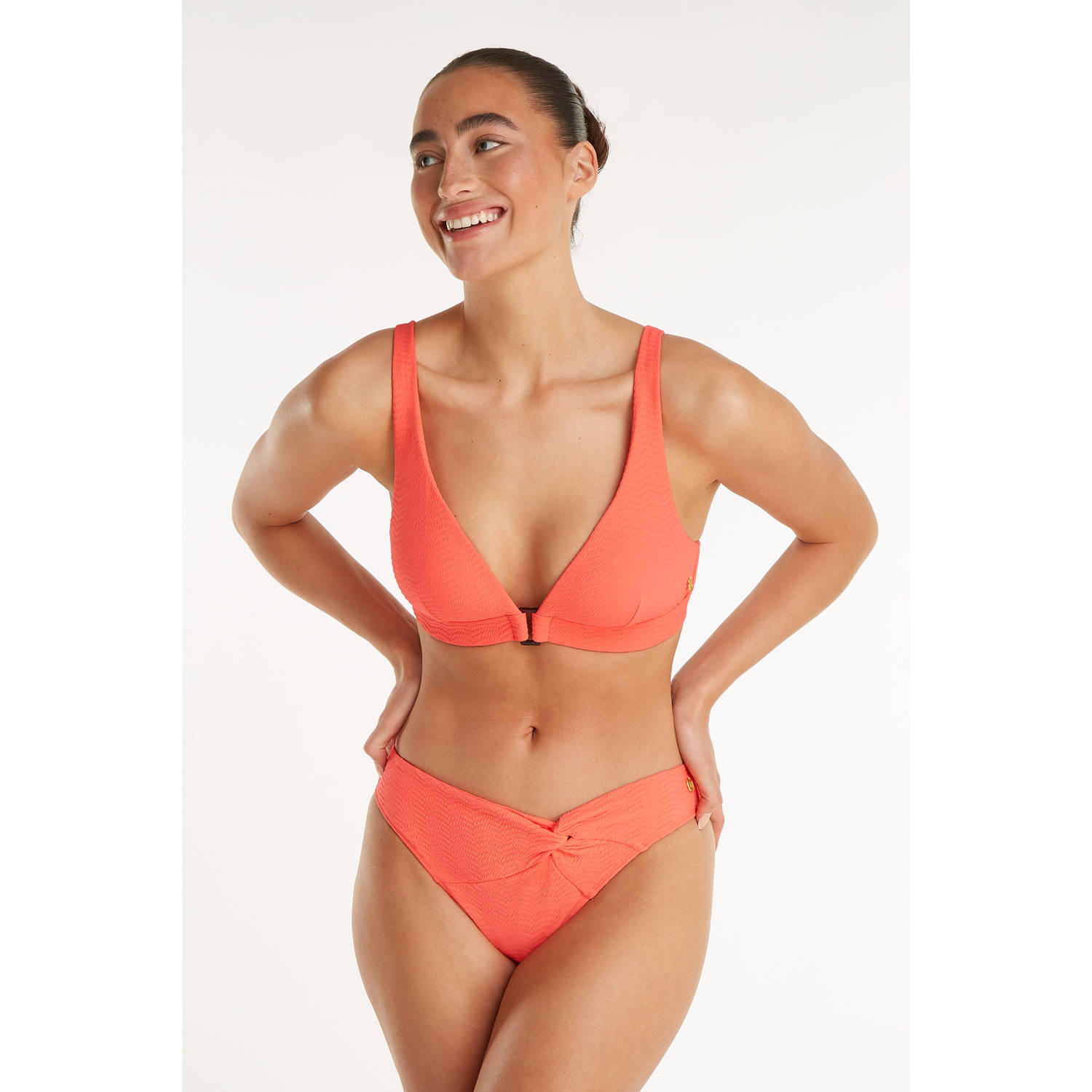 Ten Cate Beach TC WOW voorgevormde bikinitop met textuur oranje