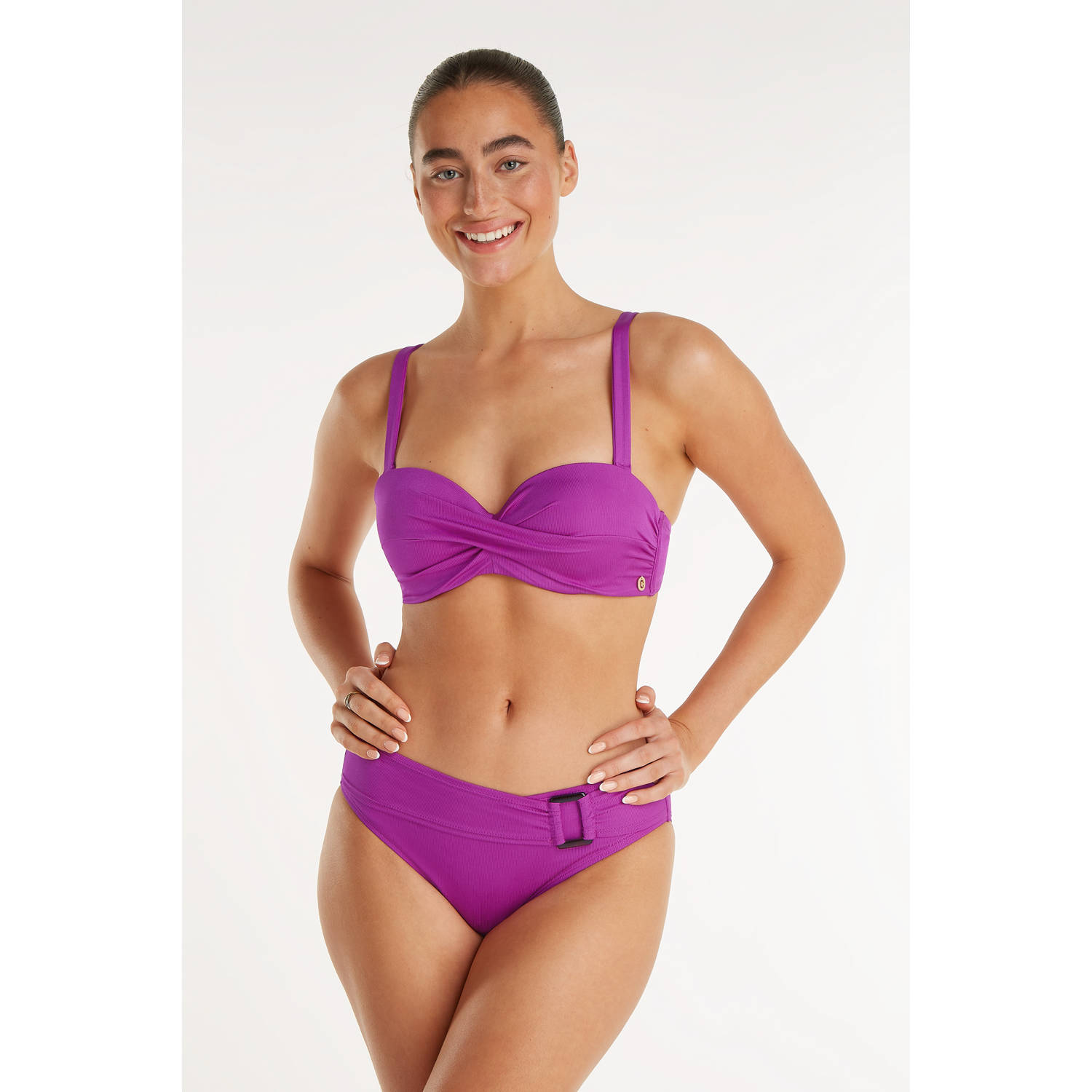 Ten Cate Beach TC WOW voorgevormde strapless bandeau bikinitop paars