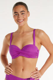thumbnail: ten Cate Beach TC WOW voorgevormde strapless bandeau bikinitop paars