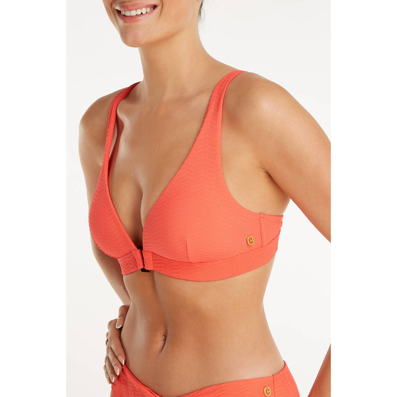 ten Cate Beach TC WOW bikinibroekje met textuur oranje