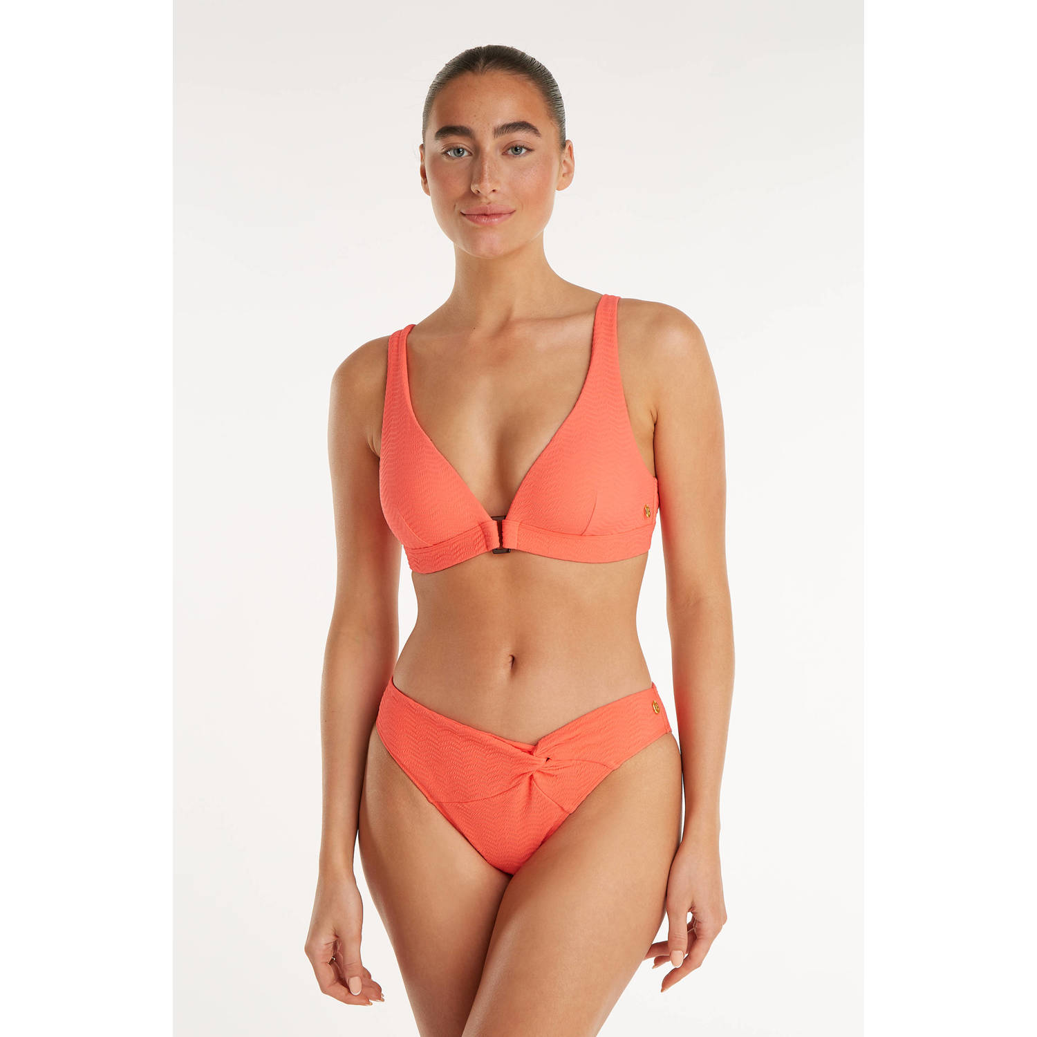 Ten Cate Beach TC WOW bikinibroekje met textuur oranje