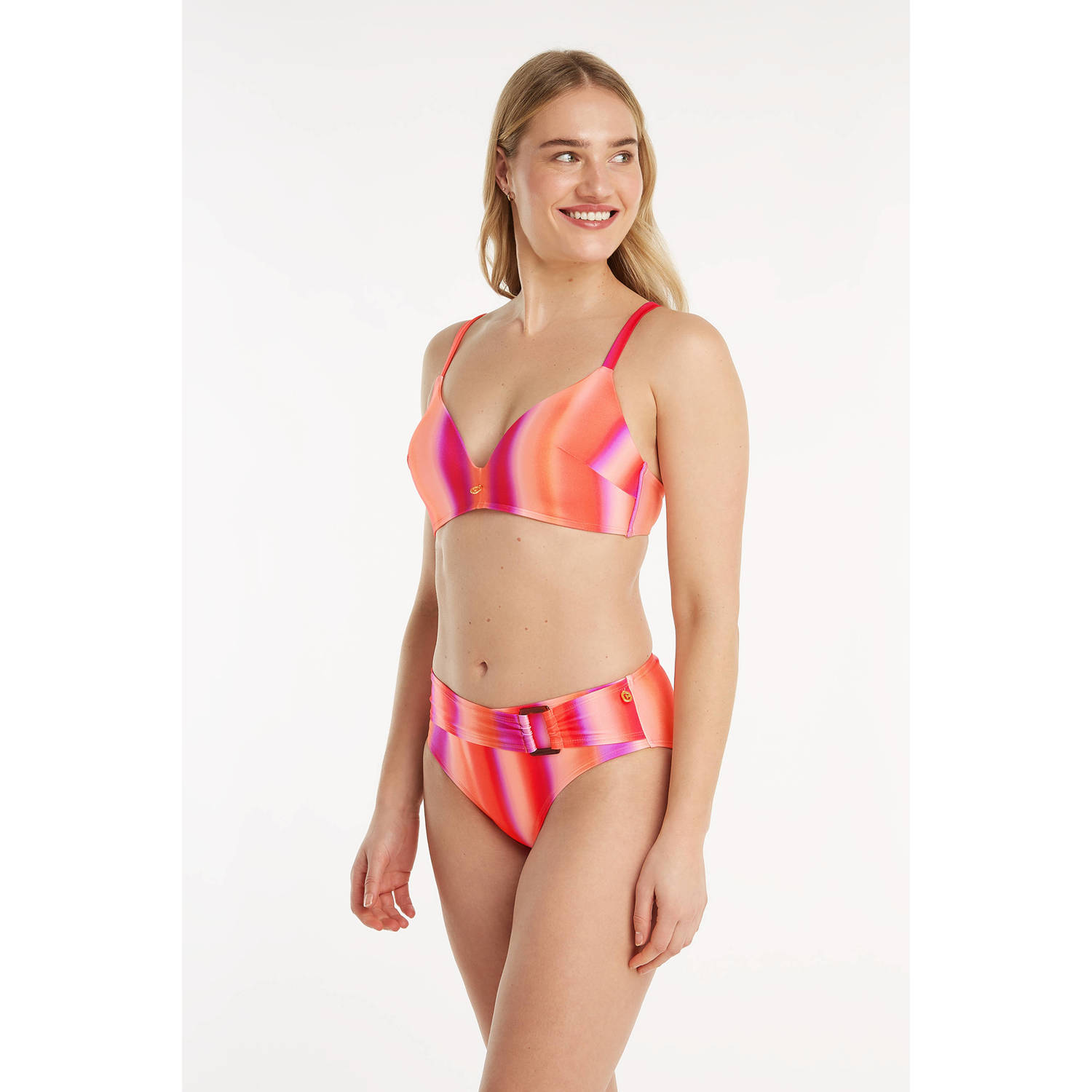 Ten Cate Beach TC WOW high waist bikinibroekje roze rood paars