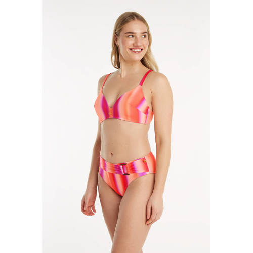 ten Cate Beach TC WOW high waist bikinibroekje roze/rood/paars afbeelding
