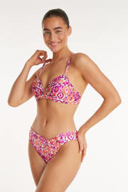 thumbnail: ten Cate Beach TC WOW voorgevormde bikinitop roze/offwhite/paars