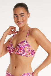thumbnail: ten Cate Beach TC WOW voorgevormde bikinitop roze/offwhite/paars