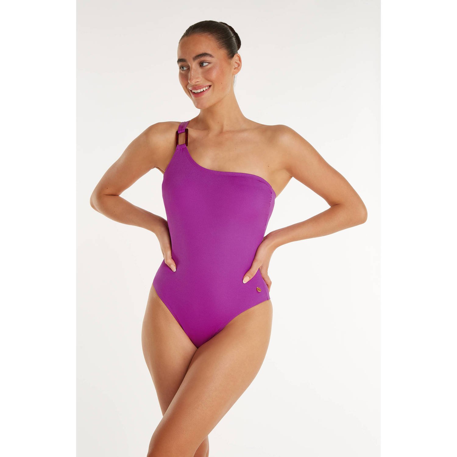 Ten Cate Beach TC WOW one shoulder badpak paars