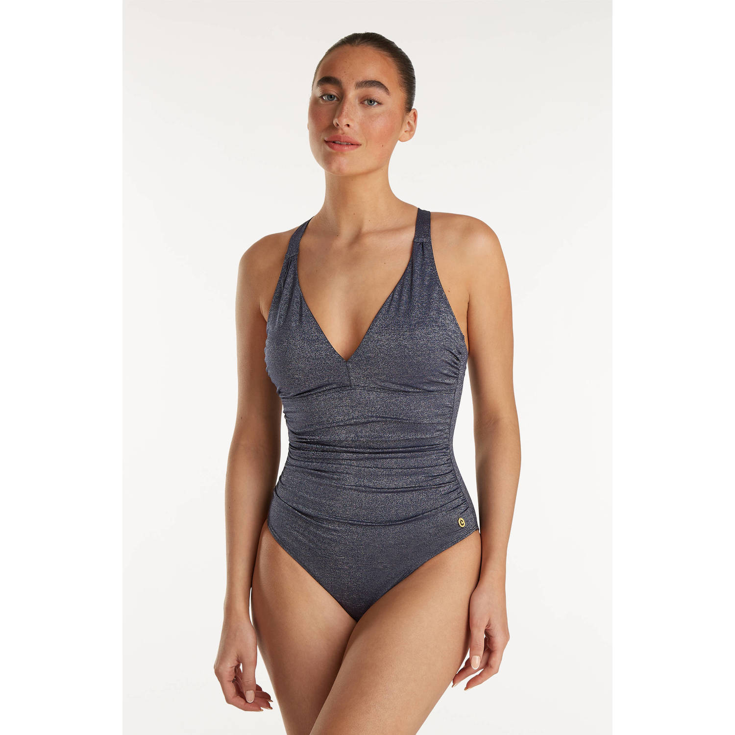 ten Cate Beach TC WOW badpak met lurex donkerblauw