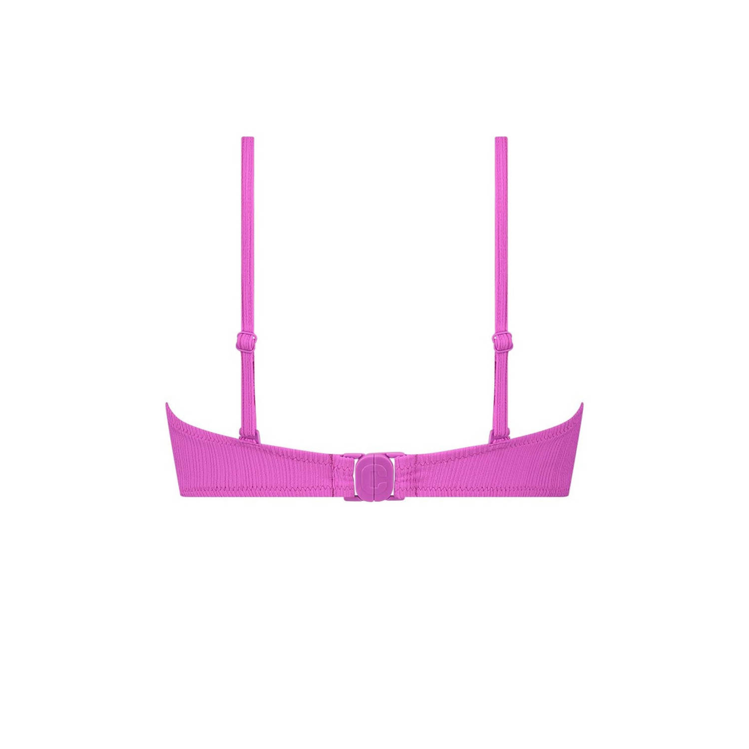 ten Cate Beach TC WOW voorgevormde strapless bandeau bikinitop met textuur roze