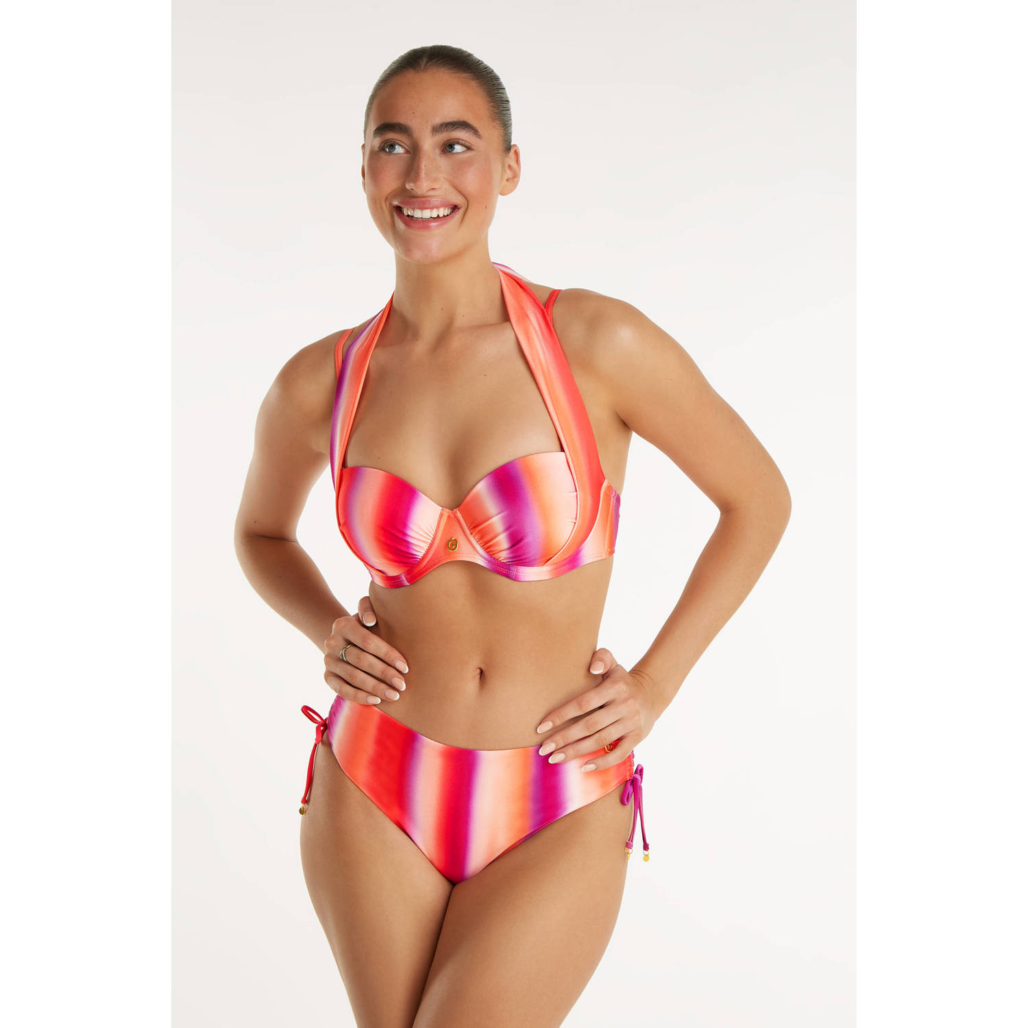 Ten Cate Beach TC WOW voorgevormde beugel bikinitop roze rood paars