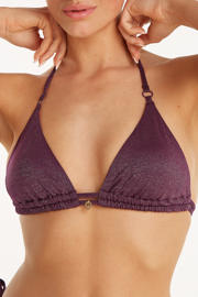thumbnail: ten Cate Beach TC WOW voorgevormde triangel bikinitop met lurex donkerrood